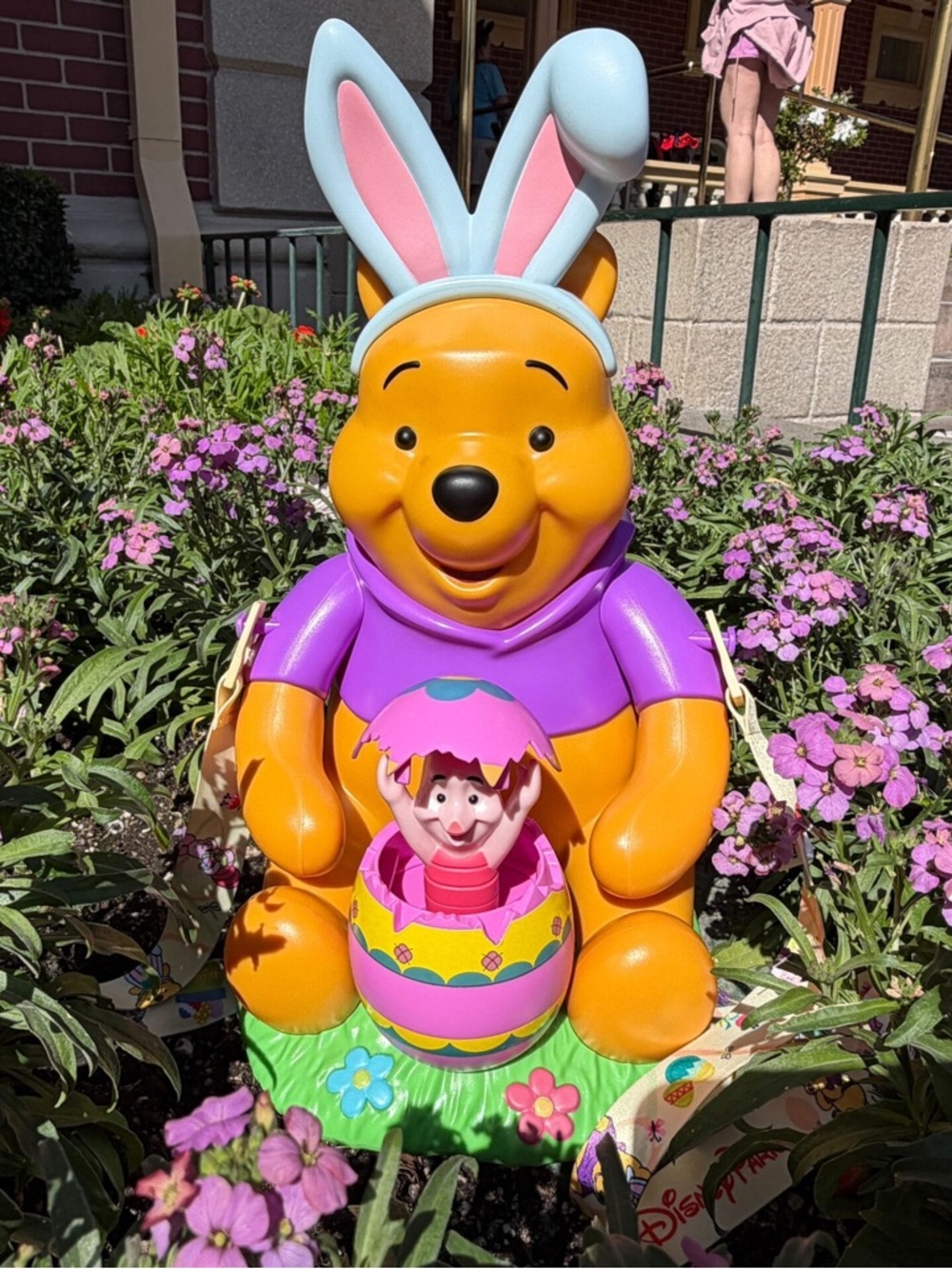 Disney Winnie the Pooh Purple & Yellow Easter Bunny Toy Basket